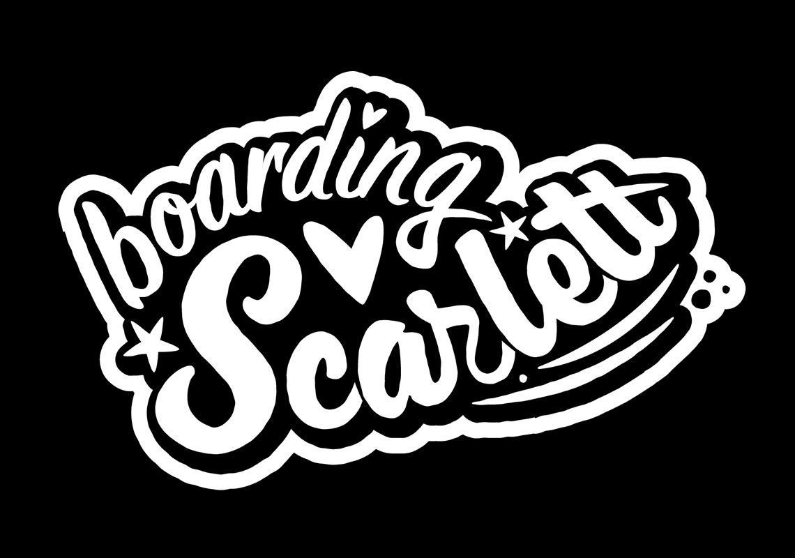 Branding of Boarding Scarlett - Logo Black and White Sticker